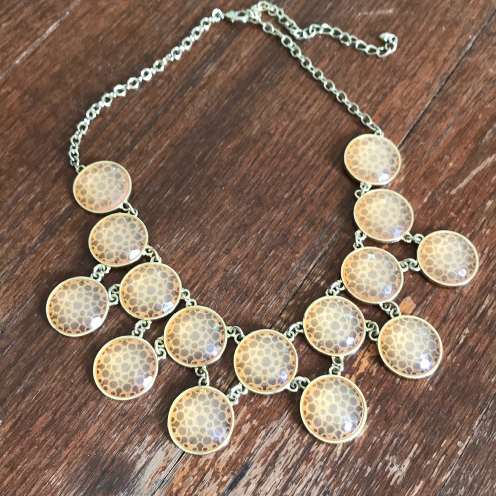 Gold and coral Statement necklace